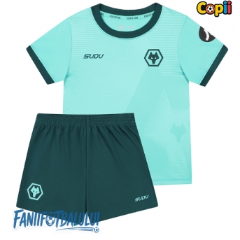 Wolves Echipament de Fotbal Replică 2025-26 Copii Deplasare (+ Șorturi)